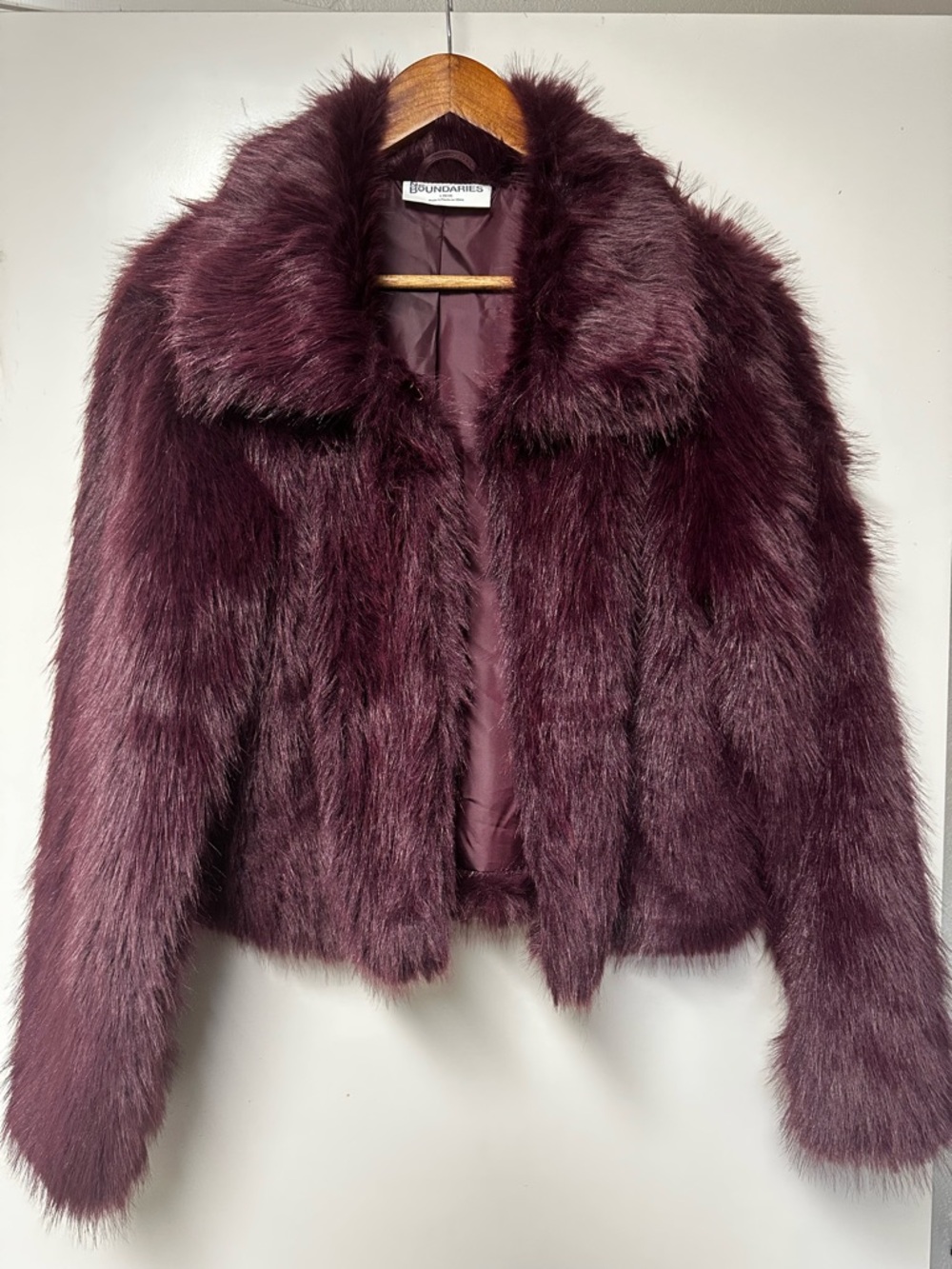 Faux fur short jacket - Large (NEW)